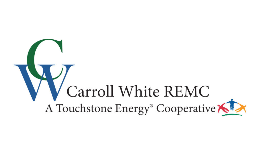 a logo for carroll white remc a touchstone energy cooperative