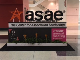 a sign for asae the center for association leadership
