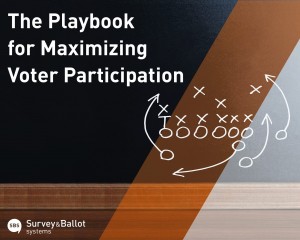 a poster for the playbook for maximizing voter participation