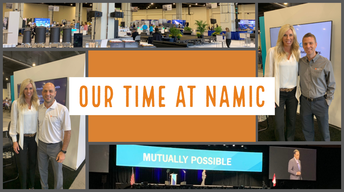 a collage of photos from our time at namic