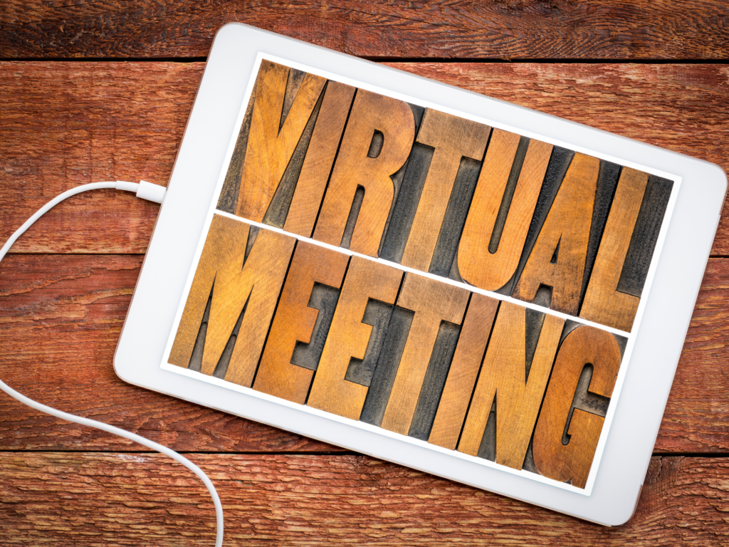 virtual meeting tablet