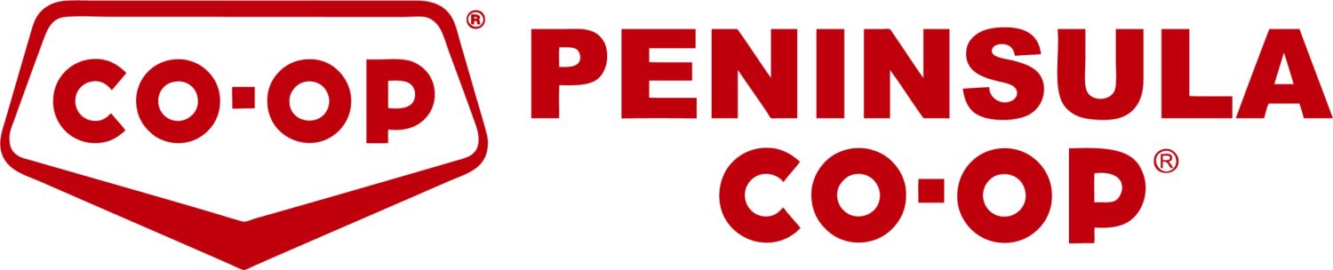 red logo for peninsula co-op