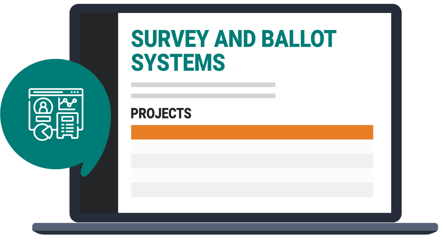 an illustration of a survey and ballot systems project