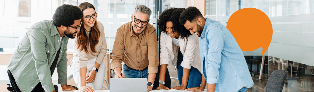 group reviewing election analytics data